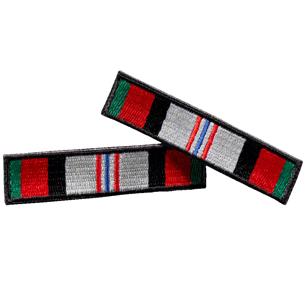 Afghanistan Campaign Ribbon Patch Set