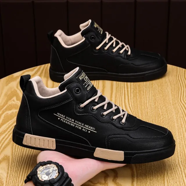 Men's Non-slip Leather Casual Sneakers
