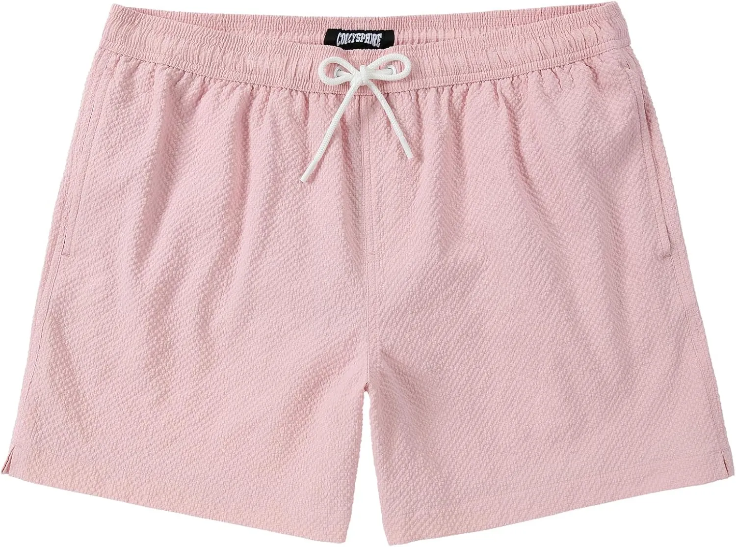 Men's Swim Shorts 5 inch Seersucker Swimming Trunks for Men Beach Shorts