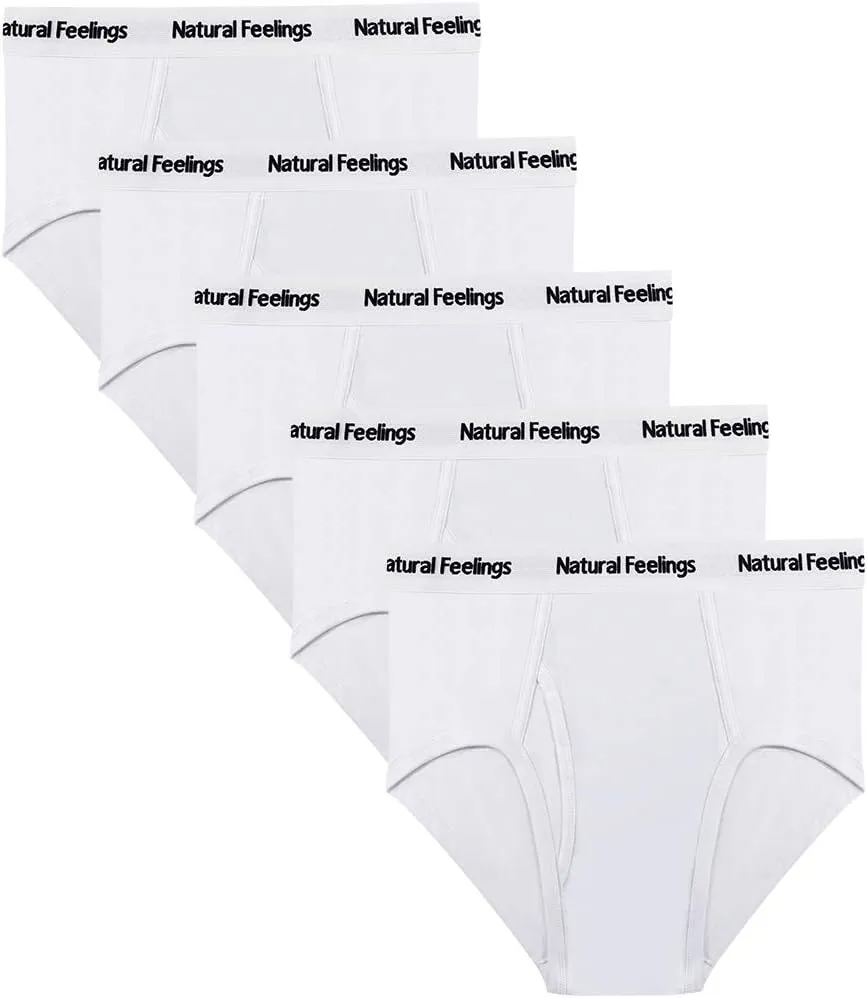 Natural Feelings Men's Briefs Underwear Multipack Mens Cotton Full Rise Briefs with Comfort Waistband S M L XL XXL??