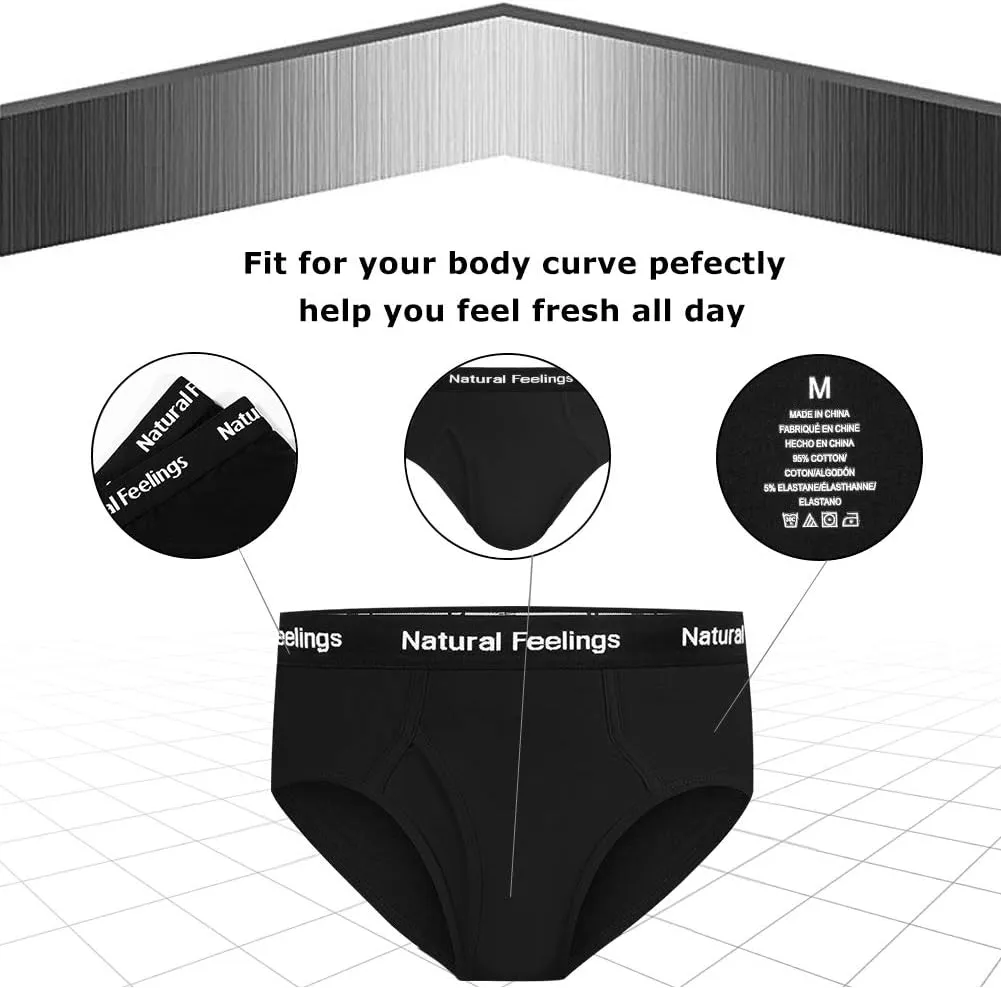 Natural Feelings Men's Briefs Underwear Multipack Mens Cotton Full Rise Briefs with Comfort Waistband S M L XL XXL??
