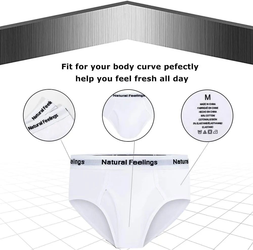 Natural Feelings Men's Briefs Underwear Multipack Mens Cotton Full Rise Briefs with Comfort Waistband S M L XL XXL??