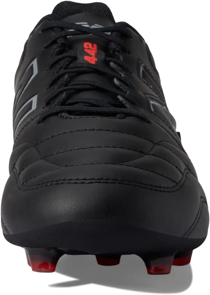 New Balance 442 V2 Team FG Boots, Black/White