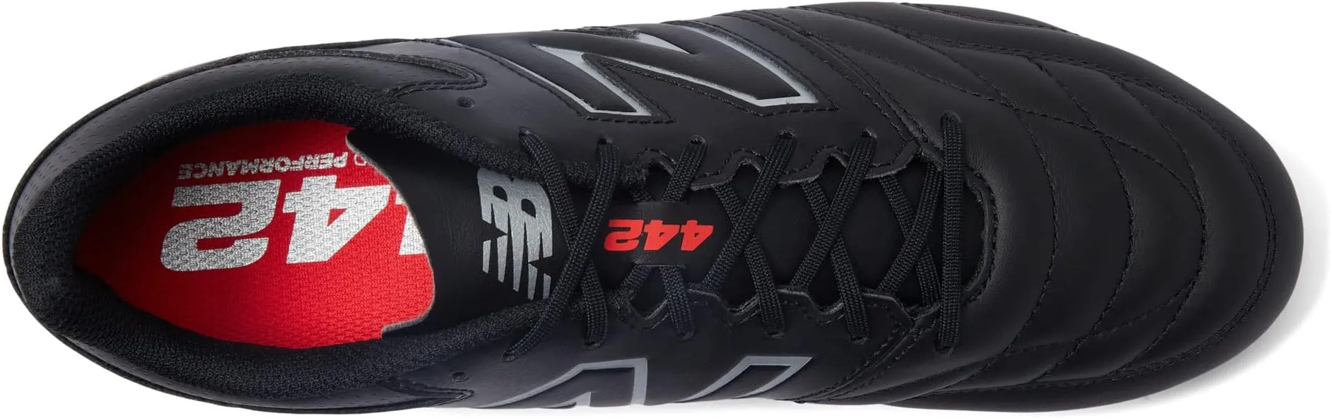 New Balance 442 V2 Team FG Boots, Black/White