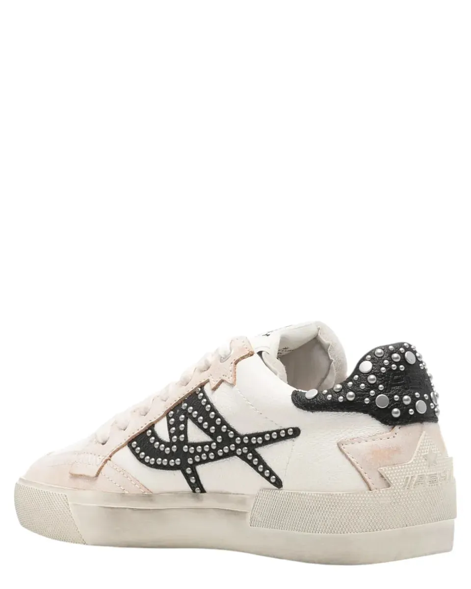 Sneakers Moonlight in Pelle di Vitello Écru