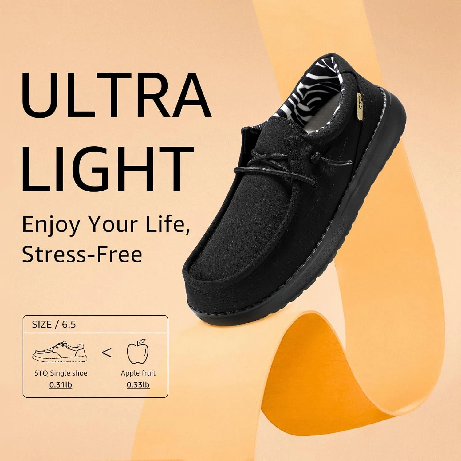 STQ Women's Orthopedic LoafersLightweight Casual Boat Shoes for Plantar Fasciitis
