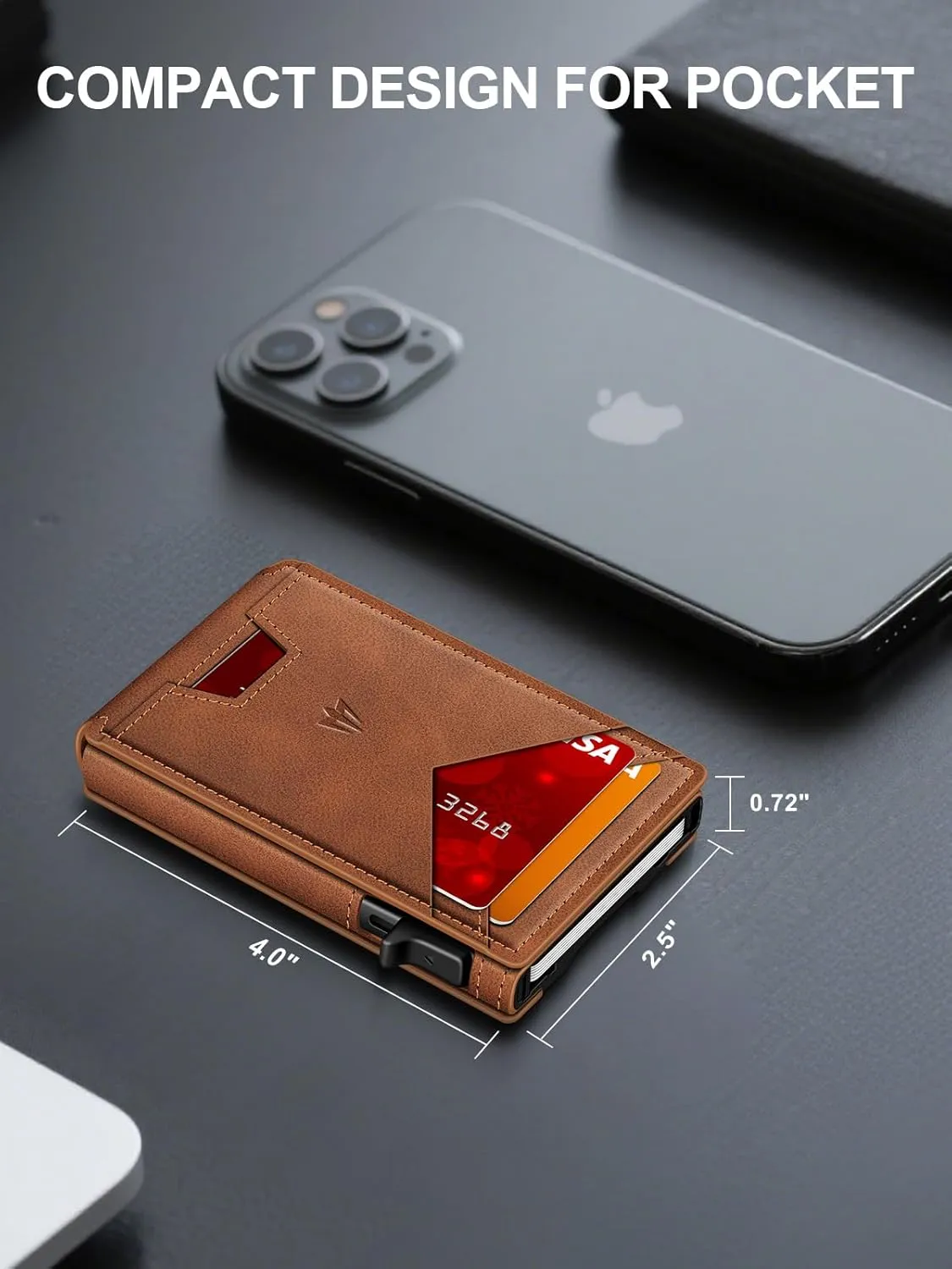 Wallet for Men, Slim Minimalist Wallet with Money Clip ?? ID Window, RFID Blocking Pop-Up Credit Card Holder, Smart Auminum Mens Wallet Holds 9-13 Cards (Magnetic Closure, Gift Box)