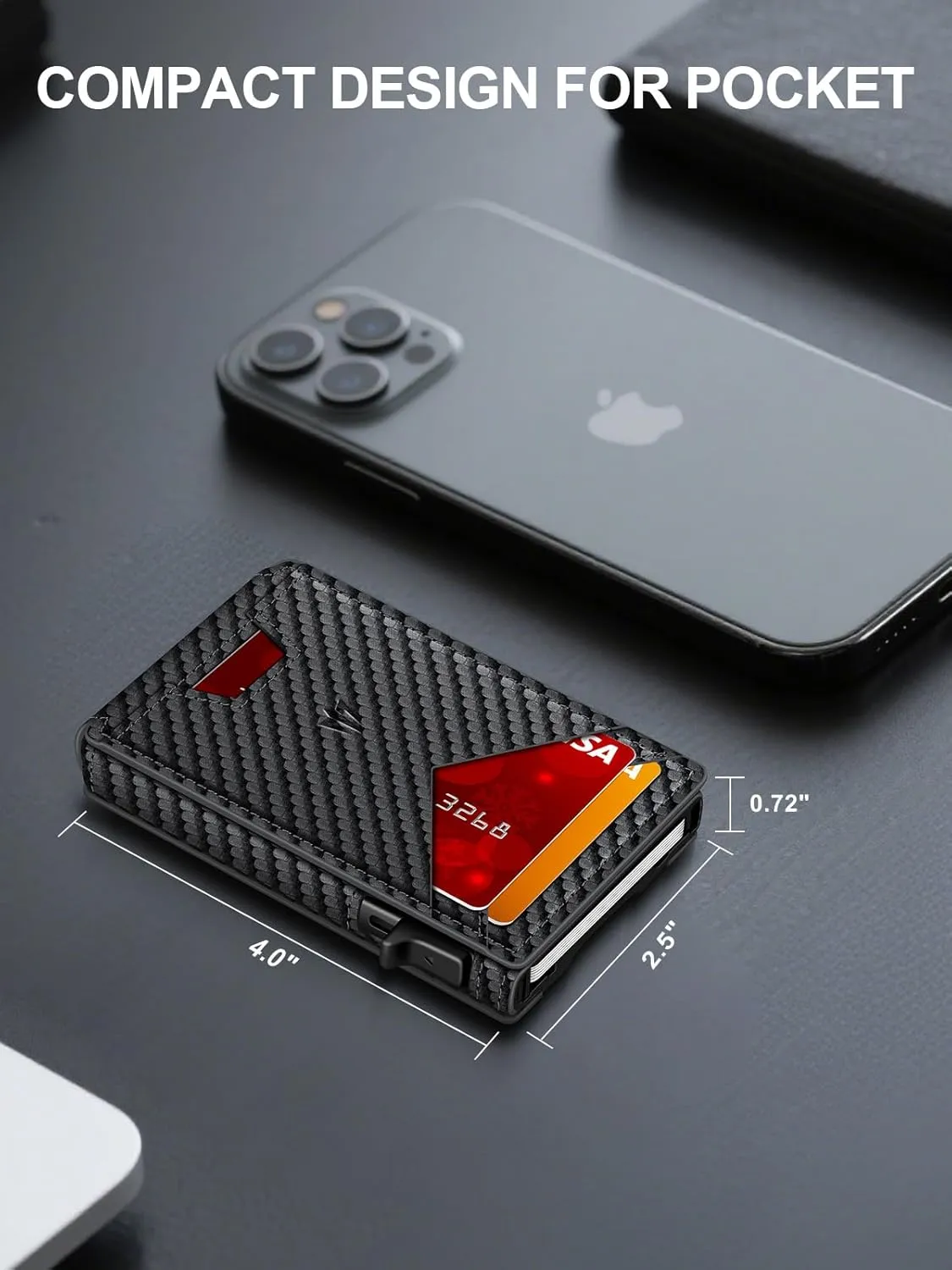 Wallet for Men, Slim Minimalist Wallet with Money Clip ?? ID Window, RFID Blocking Pop-Up Credit Card Holder, Smart Auminum Mens Wallet Holds 9-13 Cards (Magnetic Closure, Gift Box)